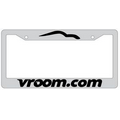 Chrome Plated / Black Powder Coated Metal License Plate Frames - Raised